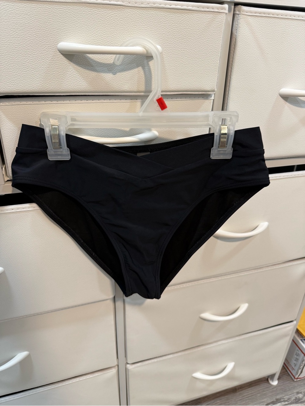 SHEIN Black V-Waist Bikini Bottoms
